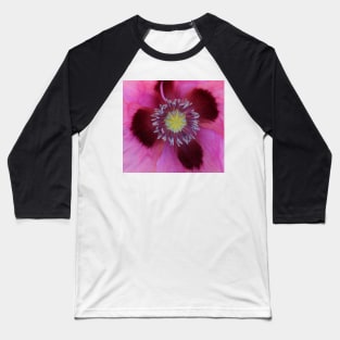 Macro Poppy Baseball T-Shirt